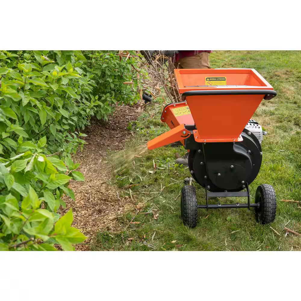 3 In. 6.5 HP (196 Cc) Gas Powered Self-Feeding Disk Chipper Shredder