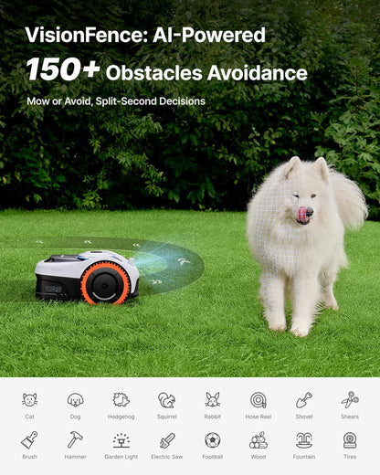 Segway  I210 AWD Robot Lawn Mower Wire Free, 0.25 Acre, 45% Slopes