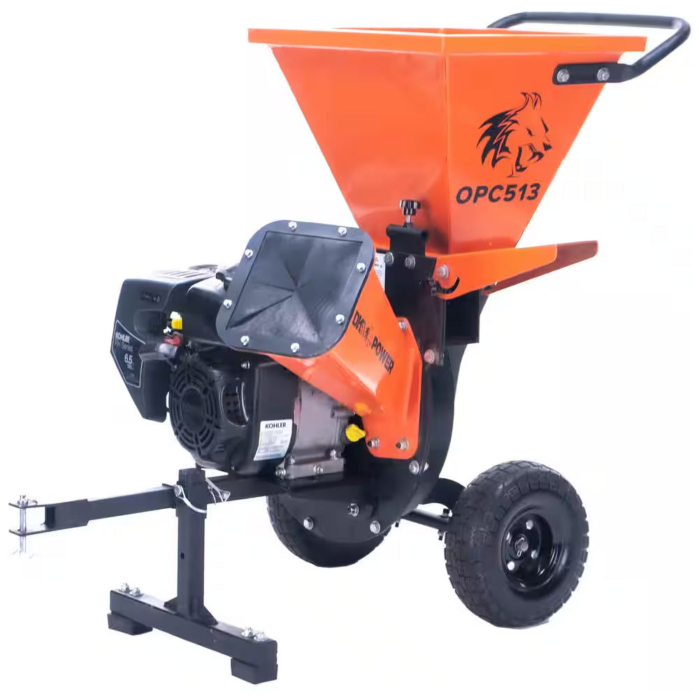 3 In. 6.5 HP (196 Cc) Gas Powered Self-Feeding Disk Chipper Shredder