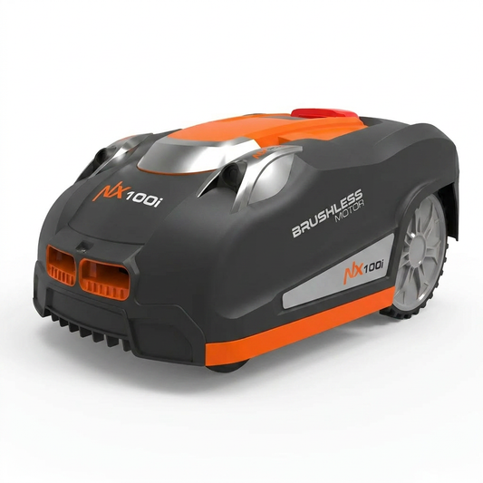 28-Volt 7 In. Robot Lawn Mower, Brushless Wheel Motors, Cloudhawk App and Wifi Control, 1/3 Acre — Studio Shot