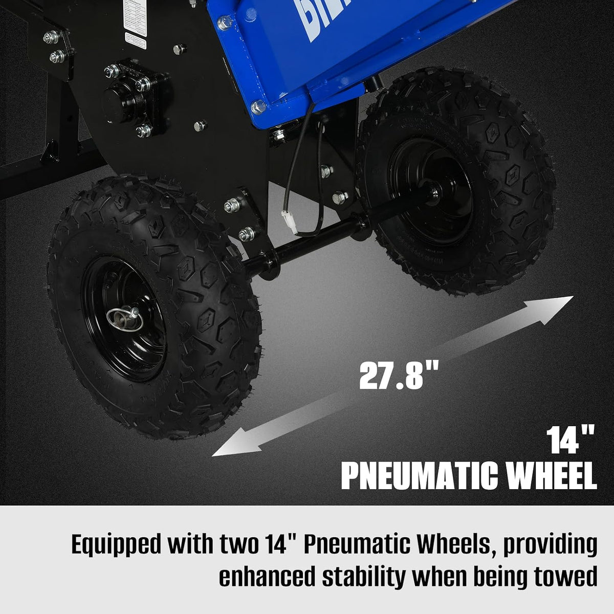 5 Inch 274Cc 9HP Gas Powered Drum Wood Chipper, Towable Branch Shredder Mulcher with Tow Bar and Emergency Stop Bar