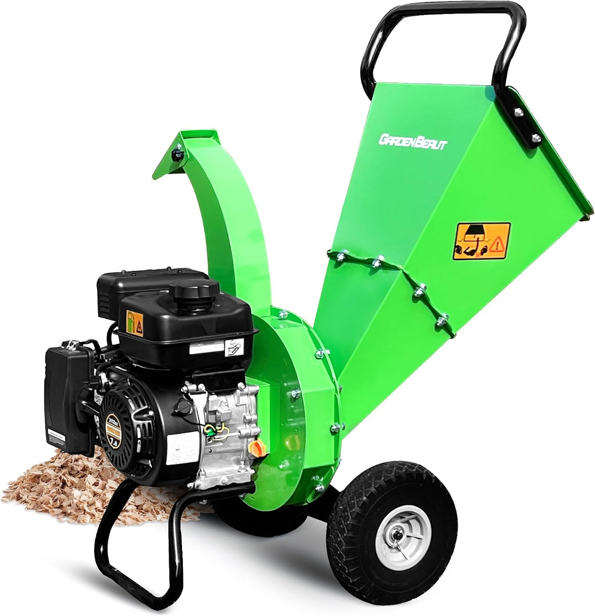 S3 Wood Chipper Shredder, 7HP 212Cc Gas Powered Heavy Duty, 3" Max Wood Diameter Capacity, 15: 1 Reduction Ratio, Easy Assembly, 1-Year Warranty after Product Registration
