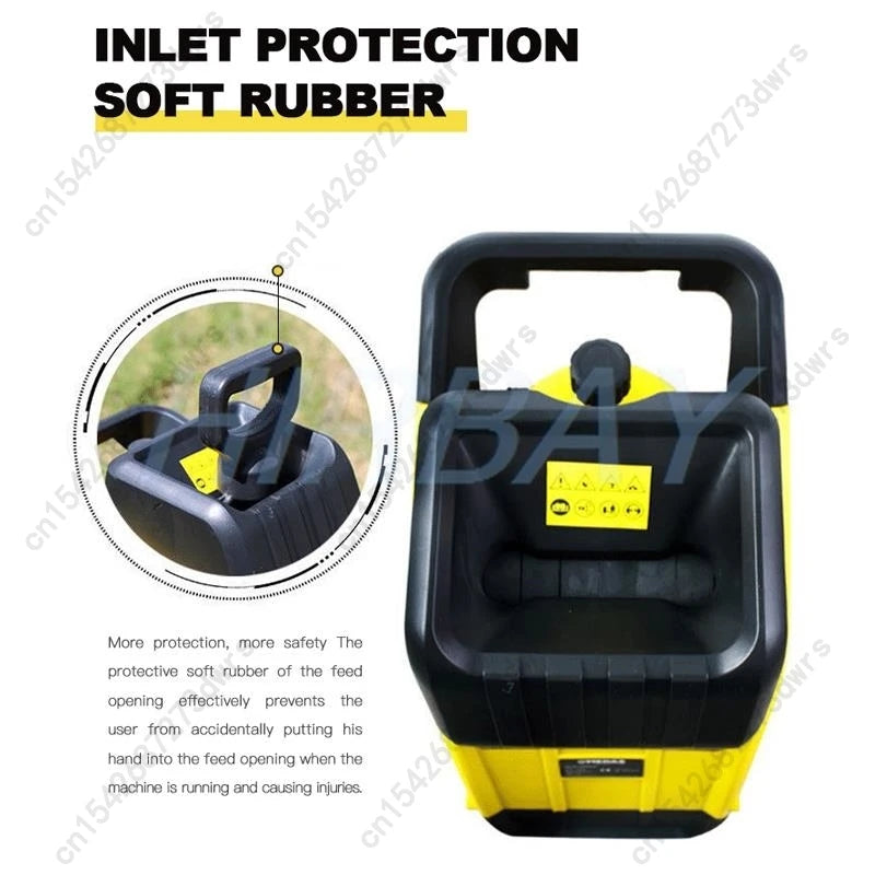 Electric Wood Chipper 220V Large Capacity Powerful Garden Branch Crusher Small Industrial Home Use Wood Shredder Machine