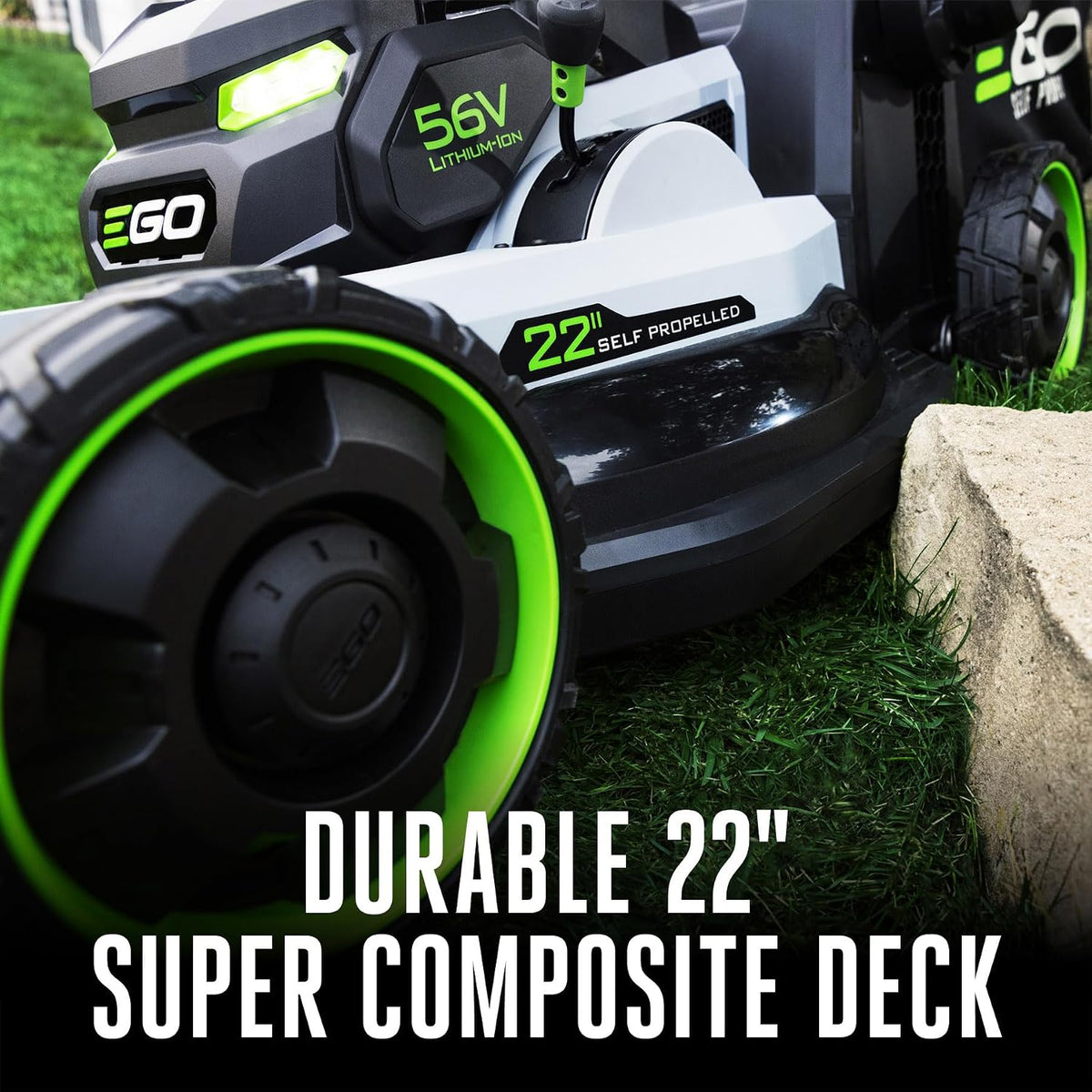 EGO POWER+ Electric Lawn Mower, Self-Propelled Cordless with 22" Super Composite Deck, Includes (2) 56V 6.0Ah Batteries and 560W Charger - LM2244SP-2