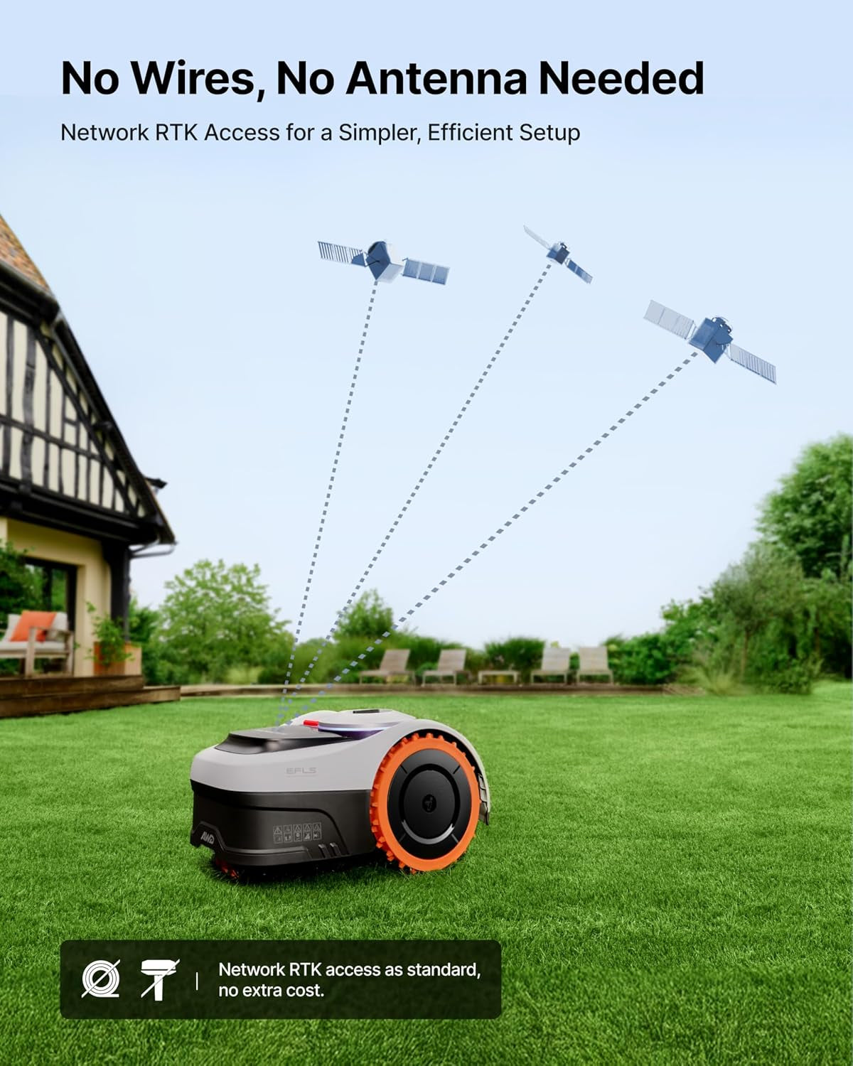 Segway  I210 AWD Robot Lawn Mower Wire Free, 0.25 Acre, 45% Slopes