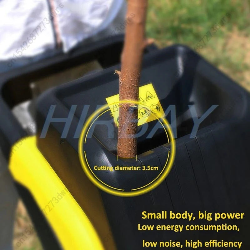 Electric Wood Chipper 220V Large Capacity Powerful Garden Branch Crusher Small Industrial Home Use Wood Shredder Machine