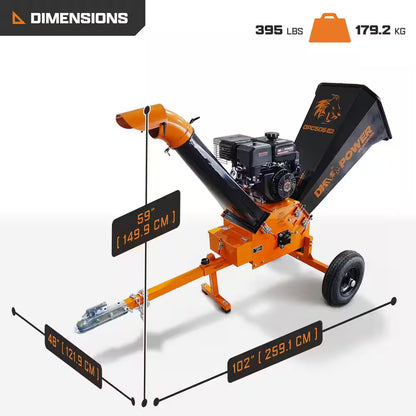 V2 Series 6 In. 15 HP 420 Cc Gas Powered Wood Chipper Shredder