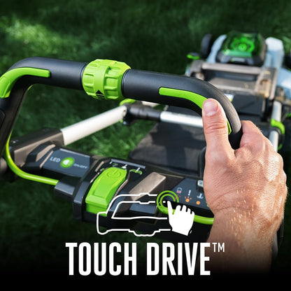EGO Power+ Electric Lawn Mower, Self-Propelled Cordless with Touch Drive, Includes (2) 56V 4.0Ah Batteries and Rapid Charger – LM2122SP-2